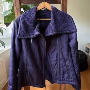 Prana Cozy Fleece Pullover Jacket Womens Medium Purple Soft & Warm